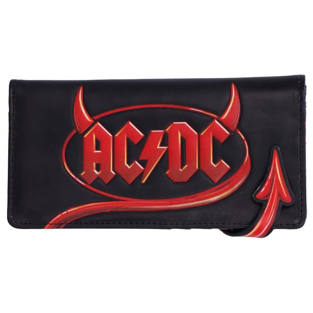 AC/DC エーシーディーシー (Back in Black 45周年 ) - Logo Lightning Embossed Purse Wallet / 財布 - PGS